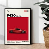 ferrari F430 Novitec metal poster design - wall art